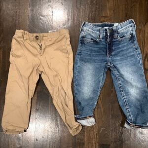 Stylish Kids Tan and Blue Jeans Set